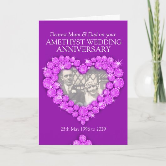 Mariage d'Amethyst parents carte photo (Devant)