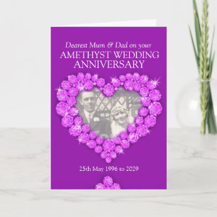 Mariage d'Amethyst parents carte photo