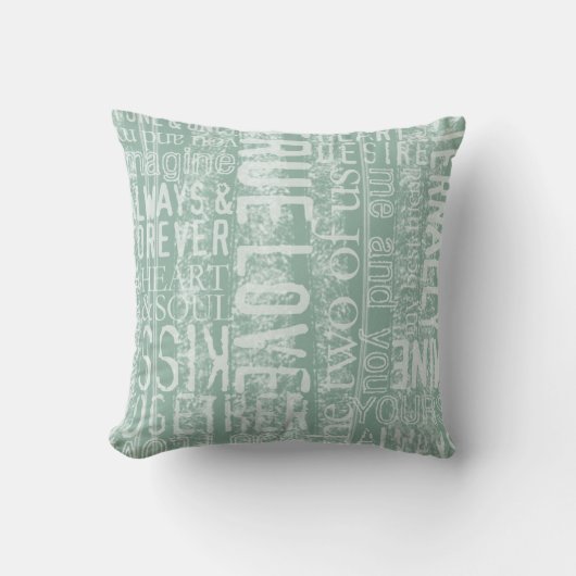 Mariage d'amour phrase mots coussin décoratif (Recto)