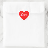 Mariage D'Amour Rouge Coeur Et Blanc, Sticker De F (Sac)