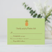 Mariage d'ananas bilingue RSVP à deux côtés (Debout devant)
