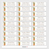 Mariage d'ananas tropical Étiquette de adresse inv (Feuille)