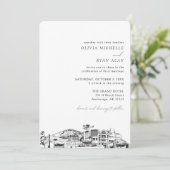 Mariage d'ancrage Elegant Skyline Invitation (Debout devant)