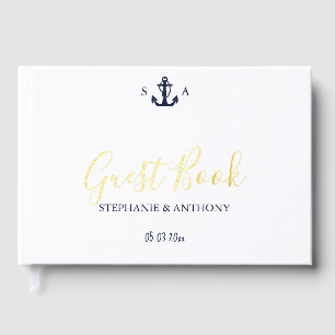 Mariage d'Ancre bleu marine Monogram