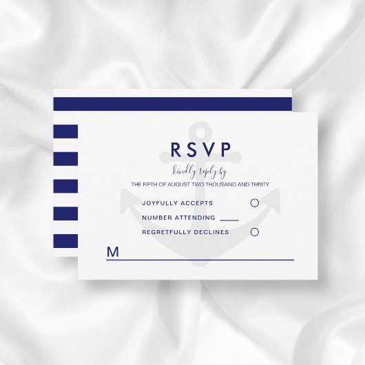 Mariage d'Ancre nautique moderne RSVP