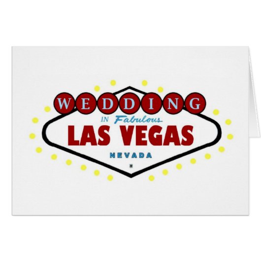 MARIAGE Dans Fabulous Las Vegas Card (Devant horizontal)