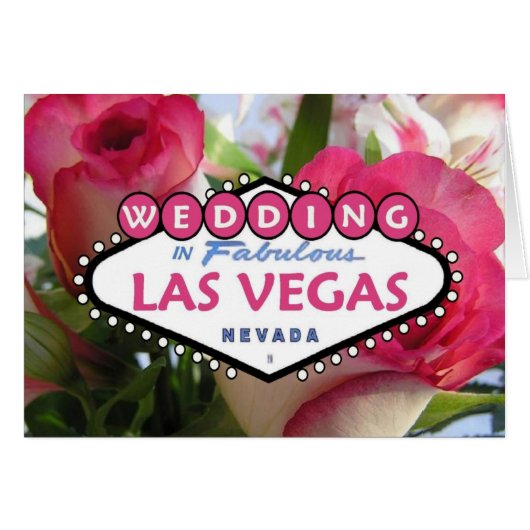 MARIAGE Dans Fabulous Las Vegas Card (Devant horizontal)