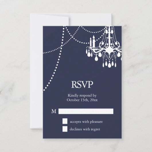 Mariage dans la grande salle de bal RSVP en bleu (Devant)