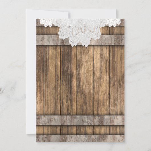 Mariage dans une invitation en bois rustique et de (Dos)