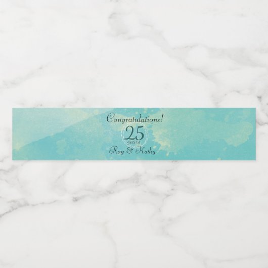 Mariage d'aquarelle Anniversaire Étiquette de bout (Étiquettes simples)