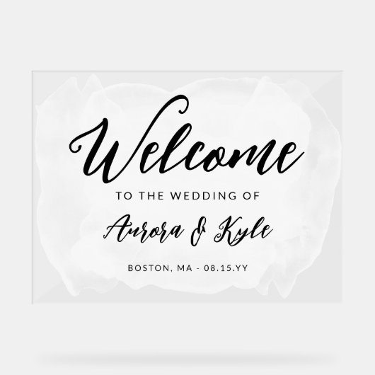 Mariage d'aquarelle blanc translucide (Recto)