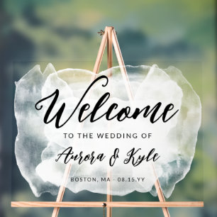 Mariage d'aquarelle blanc translucide