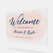 Mariage d'aquarelle bleu translucide (Angle)