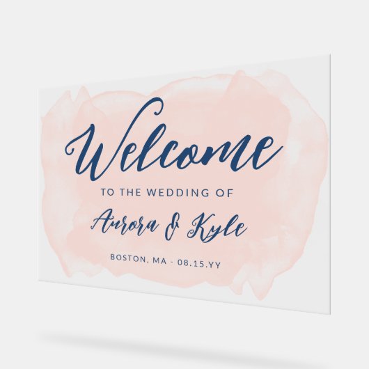 Mariage d'aquarelle bleu translucide (Angle)