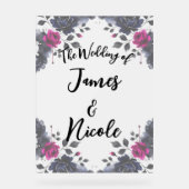 Mariage d'aquarelle couleur rose et bleu épais (Recto)