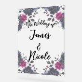 Mariage d'aquarelle couleur rose et bleu épais (Angle)