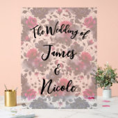 Mariage d'aquarelle couleur rose et bleu épais (Mariage)