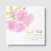 Mariage d'aquarelle de la main de la fleur de ceri (Recto)