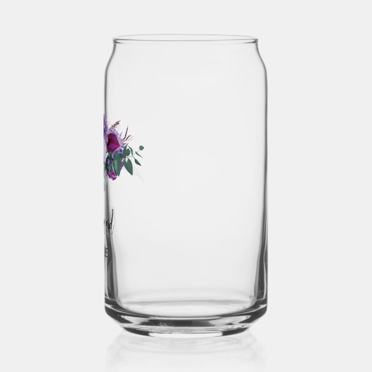 Mariage d'aquarelle de script floral violet Brides (Gauche)