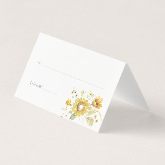 Mariage d'aquarelle de tournesol jaune (Front)