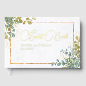 Mariage d'aquarelle d'eucalyptus vert et or (Recto)