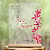 Mariage d'aquarelle fleurie à bijoux rouges