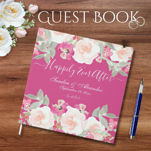 Mariage d'aquarelle florale de couleur rose vif mo