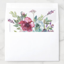 Mariage d'aquarelle florale Mint & Mauve