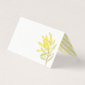 Mariage d'aquarelle jaune leucadendron (Front)
