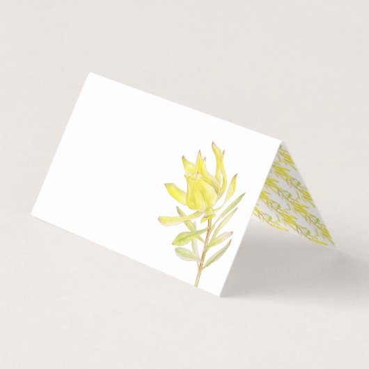 Mariage d'aquarelle jaune leucadendron (Back)