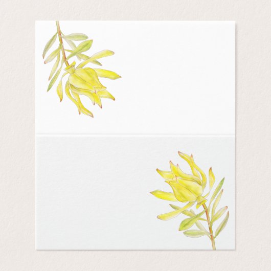 Mariage d'aquarelle jaune leucadendron (Outside Unfolded)