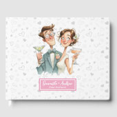 Mariage d'aquarelle Livre d'invité Humour Quirky C (Recto)