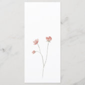 Mariage d'aquarelle ou menu Événement (Dos)