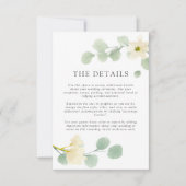 Mariage d'aquarelle simple | Carte Détails (Devant)