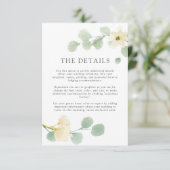 Mariage d'aquarelle simple | Carte Détails (Debout devant)