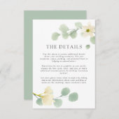 Mariage d'aquarelle simple | Carte Détails (Devant / Derrière)