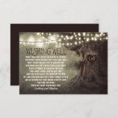 mariage d'arbre lumineux souhaitant bien cartes ru (Devant / Derrière)
