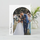 mariage d'arche de noël marié faire-part (Debout devant)