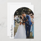 mariage d'arche de noël marié faire-part (Devant / Derrière)