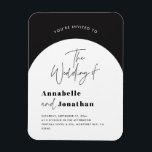 mariage d'arche noir et blanc<br><div class="desc">Mariage de typographie en arche moderne noir et blanc</div>
