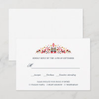 MARIAGE D'ART folklorique russe RSVP REPAS CHOIX
