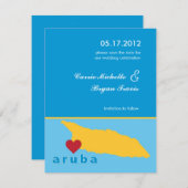 Mariage d'Aruba Enregistrer la date Faire-part (Devant / Derrière)