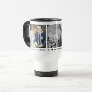 Mariage Date et Monogramme 3 Photo Travel Mug