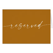 Mariage d'automne Brun Moutarde | Panneau Script R (Devant Horizontal)