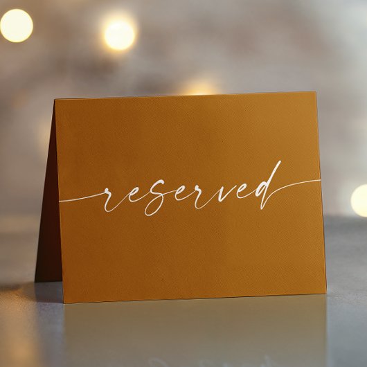 Mariage d'automne Brun Moutarde | Panneau Script R