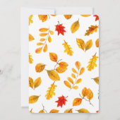 Mariage d'automne. Invitation d'automne. Couronne  (Dos)