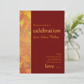 Mariage d'automne - Invitations de mariage contemp (Debout devant)