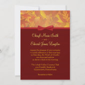 Mariage d'automne - Invitations de mariage contemp (Dos)