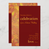 Mariage d'automne - Invitations de mariage contemp (Devant / Derrière)