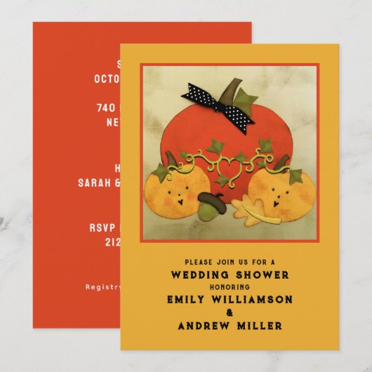 Mariage d'automne Invitations pour couples (Devant / Derrière)